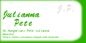 julianna pete business card